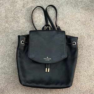 Kate spade drawstring leather backpack bag